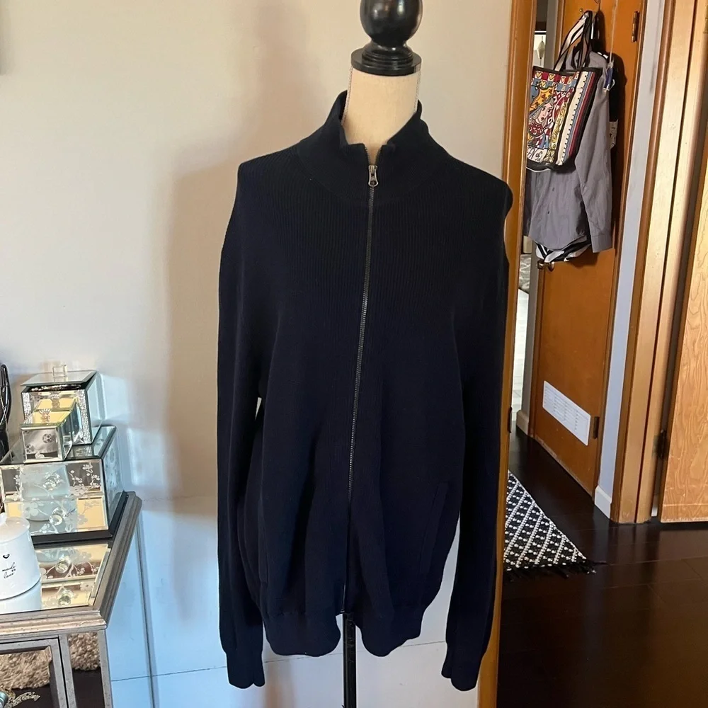 J. Crew Navy Blue Zip-Up Sweater